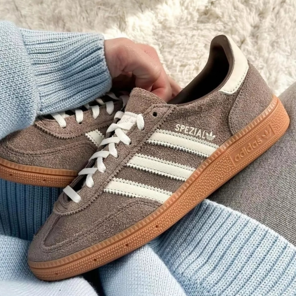 adidas Spezia Brown and White Athletic Shoes